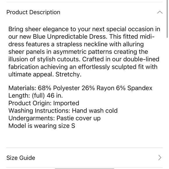 NWT Jluxlabel Unpredictable Blue Midi Dress Size Medium - Picture 5 of 7